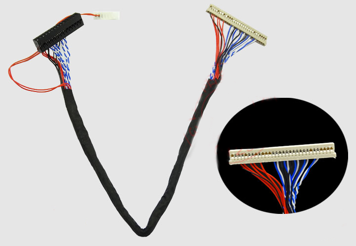 Кабель LVDS DF14-30S-1C8B-LP/BLD2-20+HB-06, 250 мм