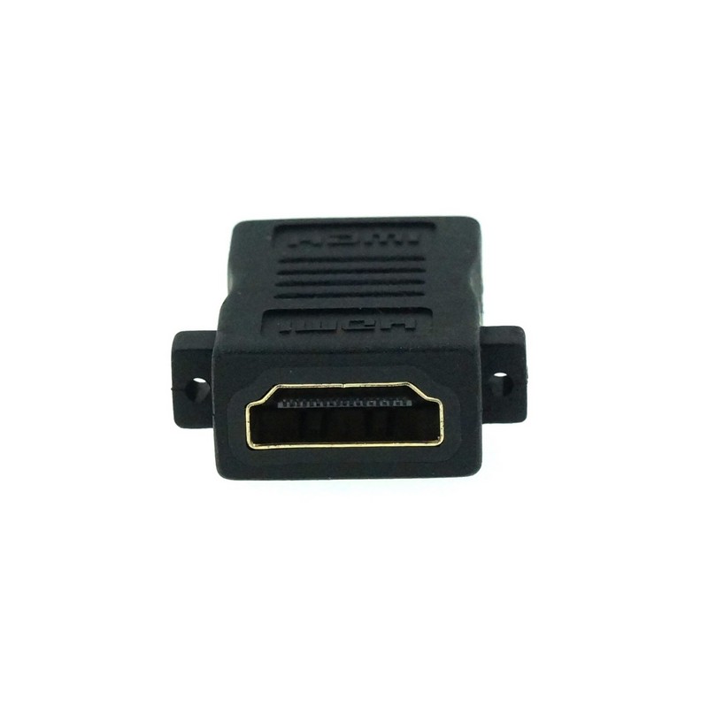 Переходник HDMI (F) - HDMI (F) прямой с ушами