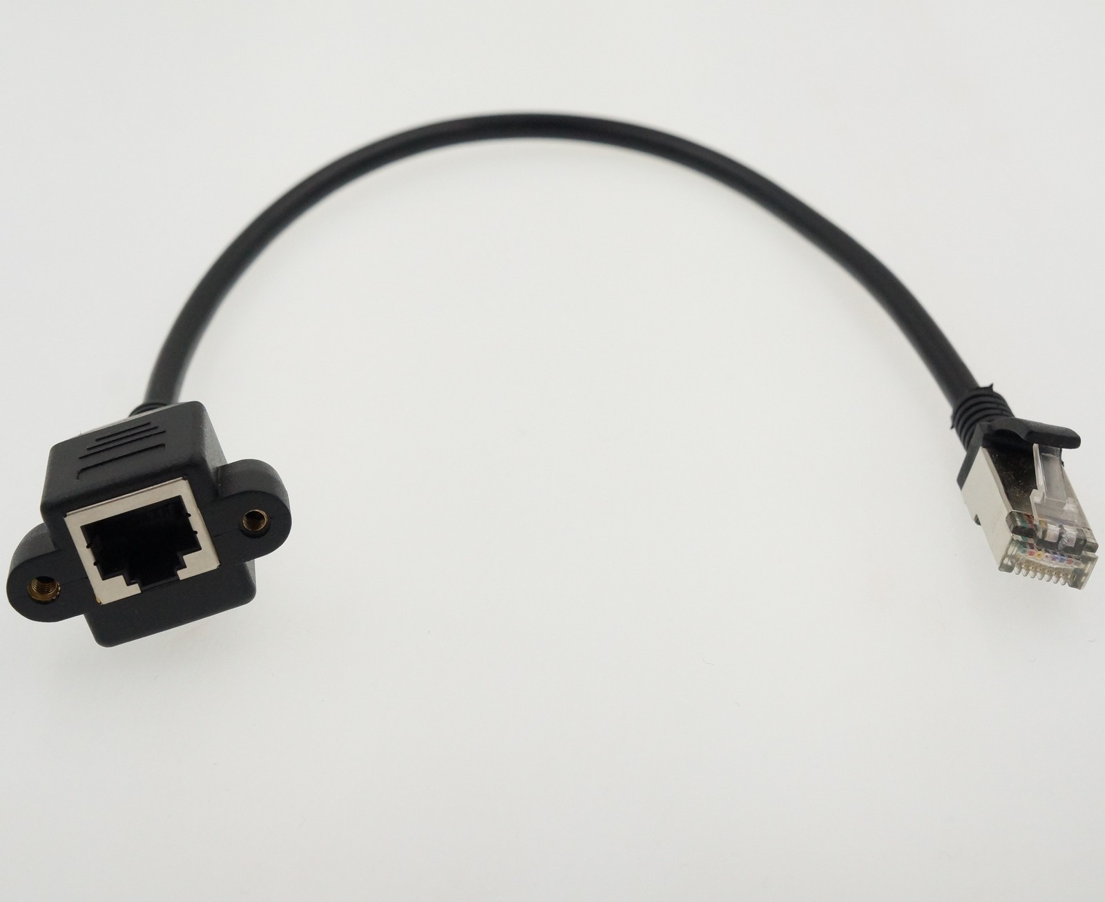 Кабель RJ-45 (M) - RJ-45 (F) с ушами, 30 см, type I