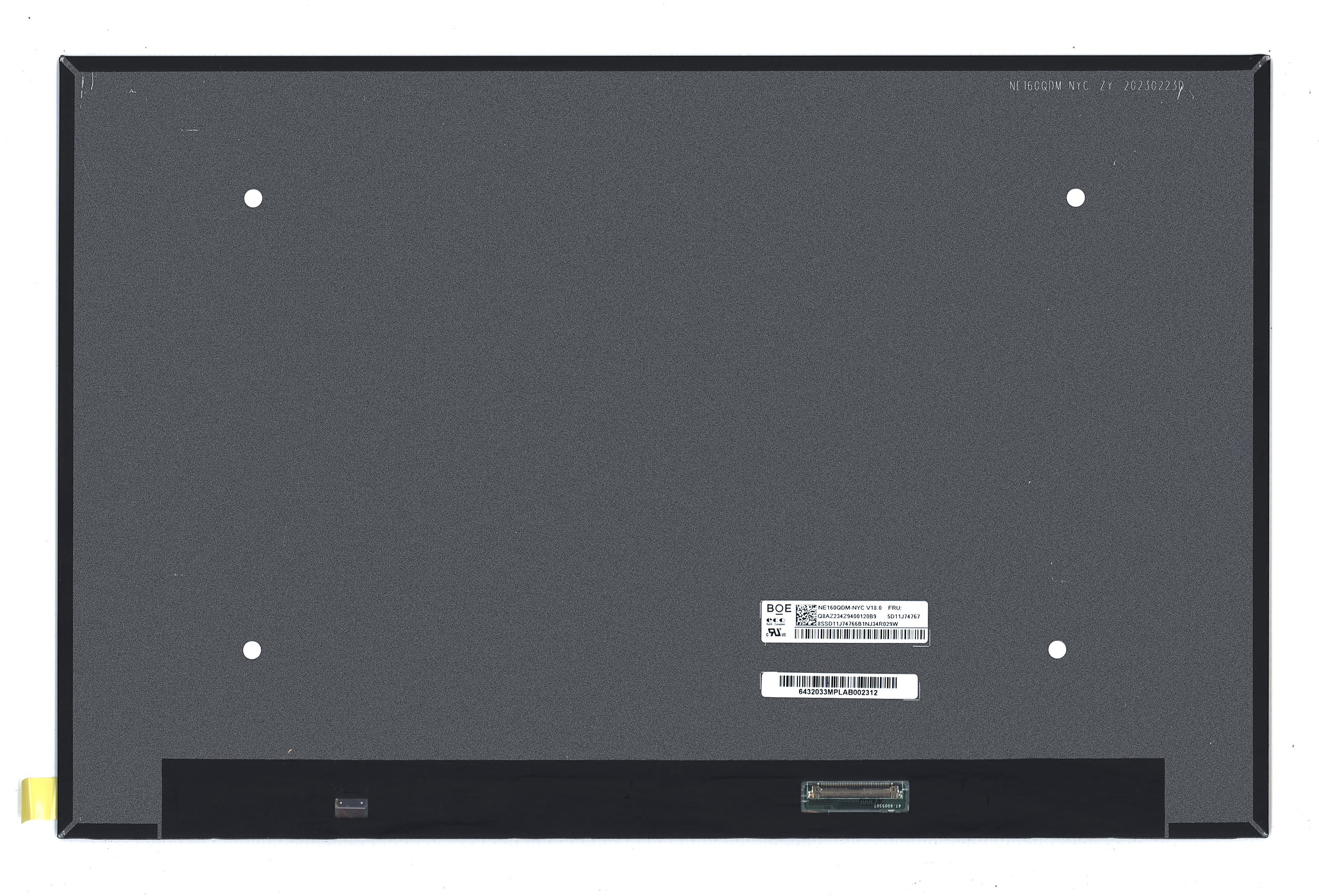 ЖК дисплей 16" NE160QDM-NYC