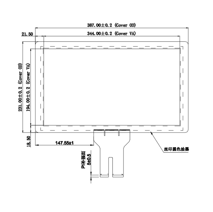 Ёмкостной сенсорный экран 15,6" GT-CTP-Y15.6B-1 (GT-CTP-E15.6) с USB