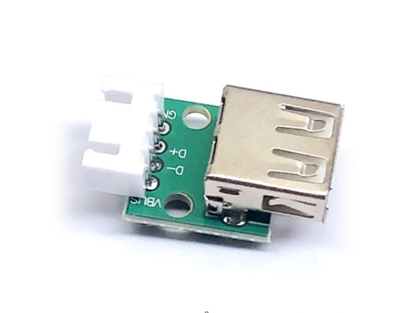 Плата с разъёмом USB 2.0 A (F) - XH2.54 угловой