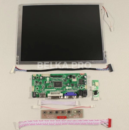 Дисплей 10,4" TM104SDH01 с контроллером M.NT68676.3 в сборе