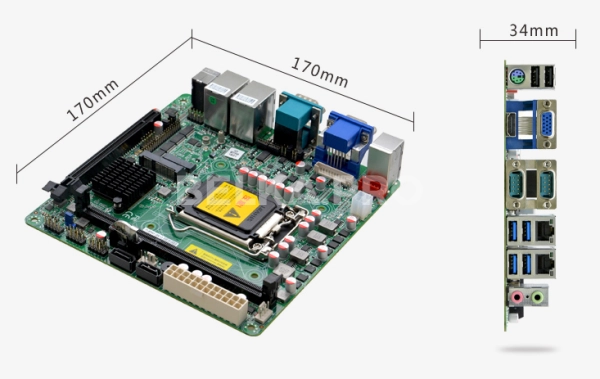Материнская плата Mini-ITX ITX-B75M1