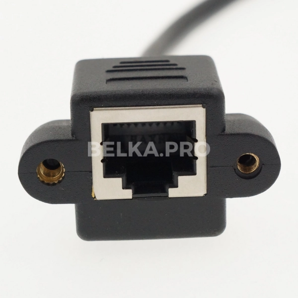 Кабель RJ-45 (M) - RJ-45 (F) с ушами, 30 см, type I