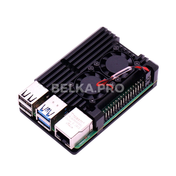 Корпус алюминиевый с охлаждением для Raspberry Pi 4
