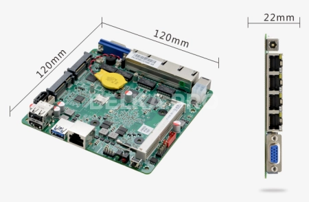 Сетевая материнская плата Nano-ITX с процессором STX-R19E