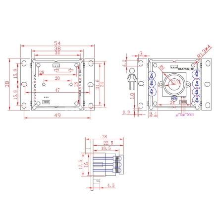 CVBS камера 600ТВЛ NLK-74CAMA-1/3