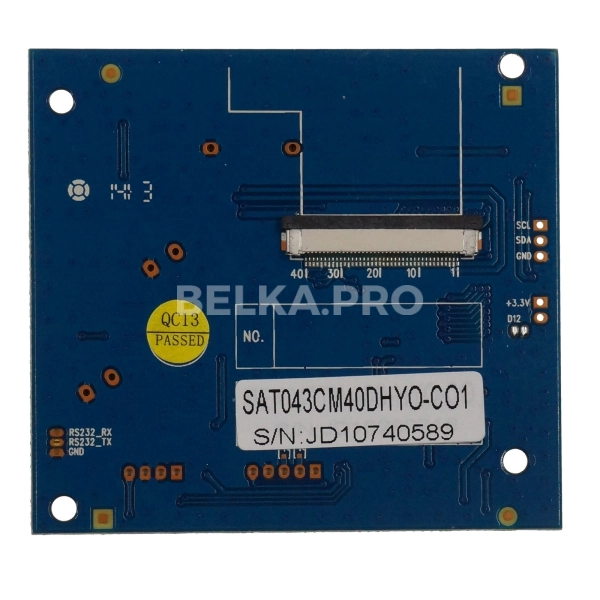 Дисплей 4,3" SAT043HS040D с контроллером JD43TDPR