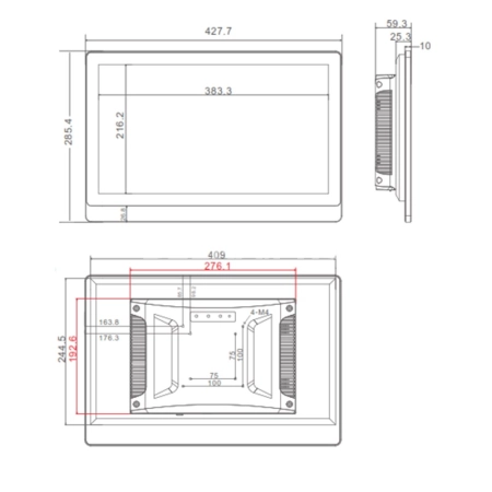 Cенсорный моноблок 17,3" PC-W173W90MJW410-TC (J1900/2/32)