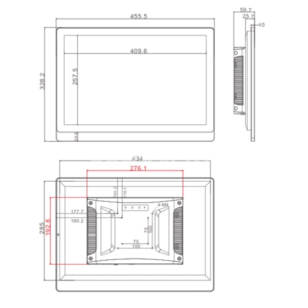 Cенсорный моноблок 19" PC-W191W49MJW410-TC (J1900/2/32)