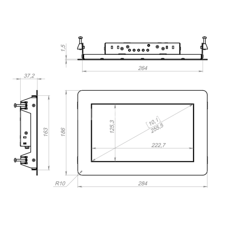 Встраиваемый монитор 10,1" PN101WMK-06H1-HVA
