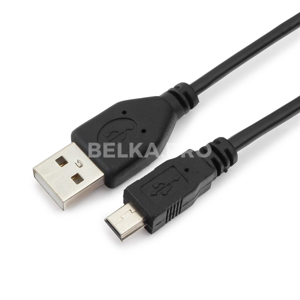 Кабель USB 2.0 A (M) - mini USB B (M), 1.8 м, Гарнизон GCC-USB2-AM5P-1.8M