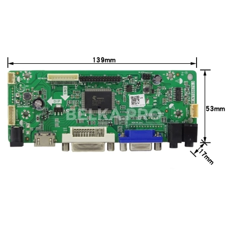 Дисплей 10,1" N101BCG-L21 с контроллером M.NT68676.3 в сборе